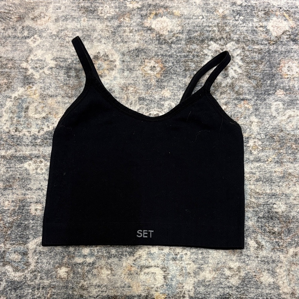 Set Active Women's Black Bralette